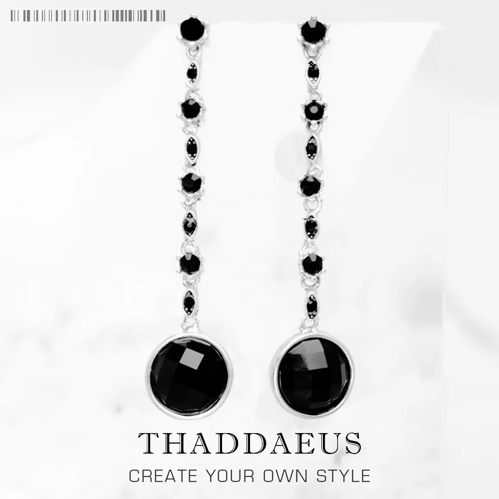 

Серьги-капли с черной звездой, европейский стиль, Карма, хорошие модные украшения, богемный подарок для женщин из стерлингового серебра 925 пробы