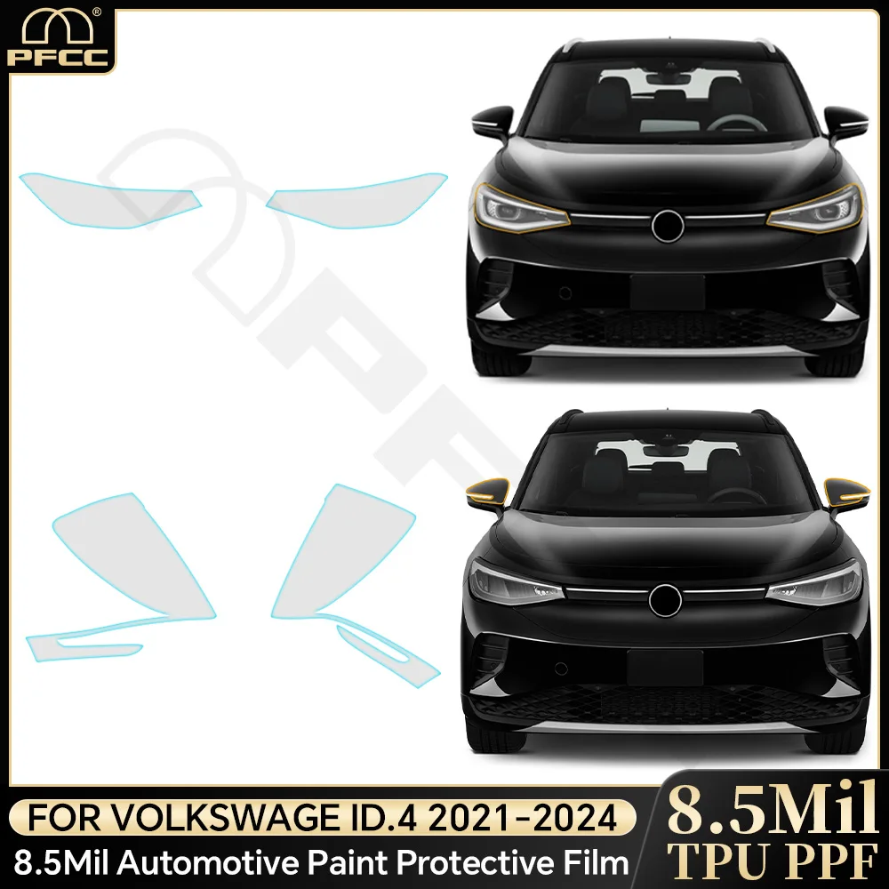 

Precut Paint Protection Film PPF TPU for Volkswagen ID.4 2021-2024 Clear Bra TPU Transparent Car Headlight Film