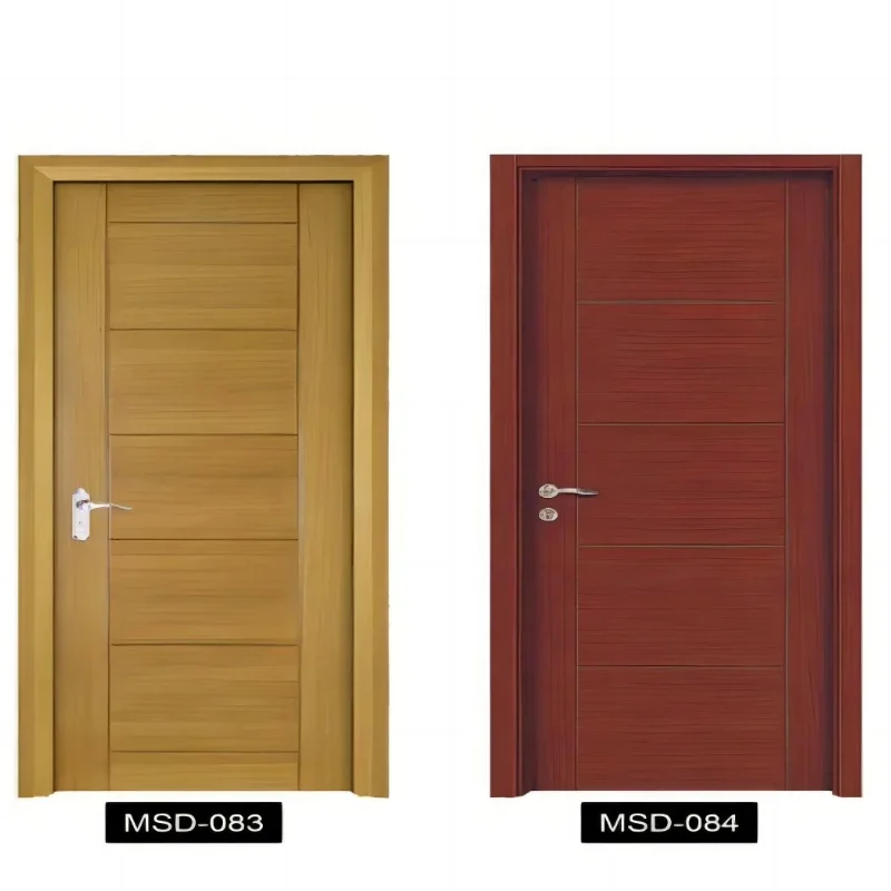 

Modern design solid wood single door, windproof reinforcement, sturdy surface treatment, push-pull type