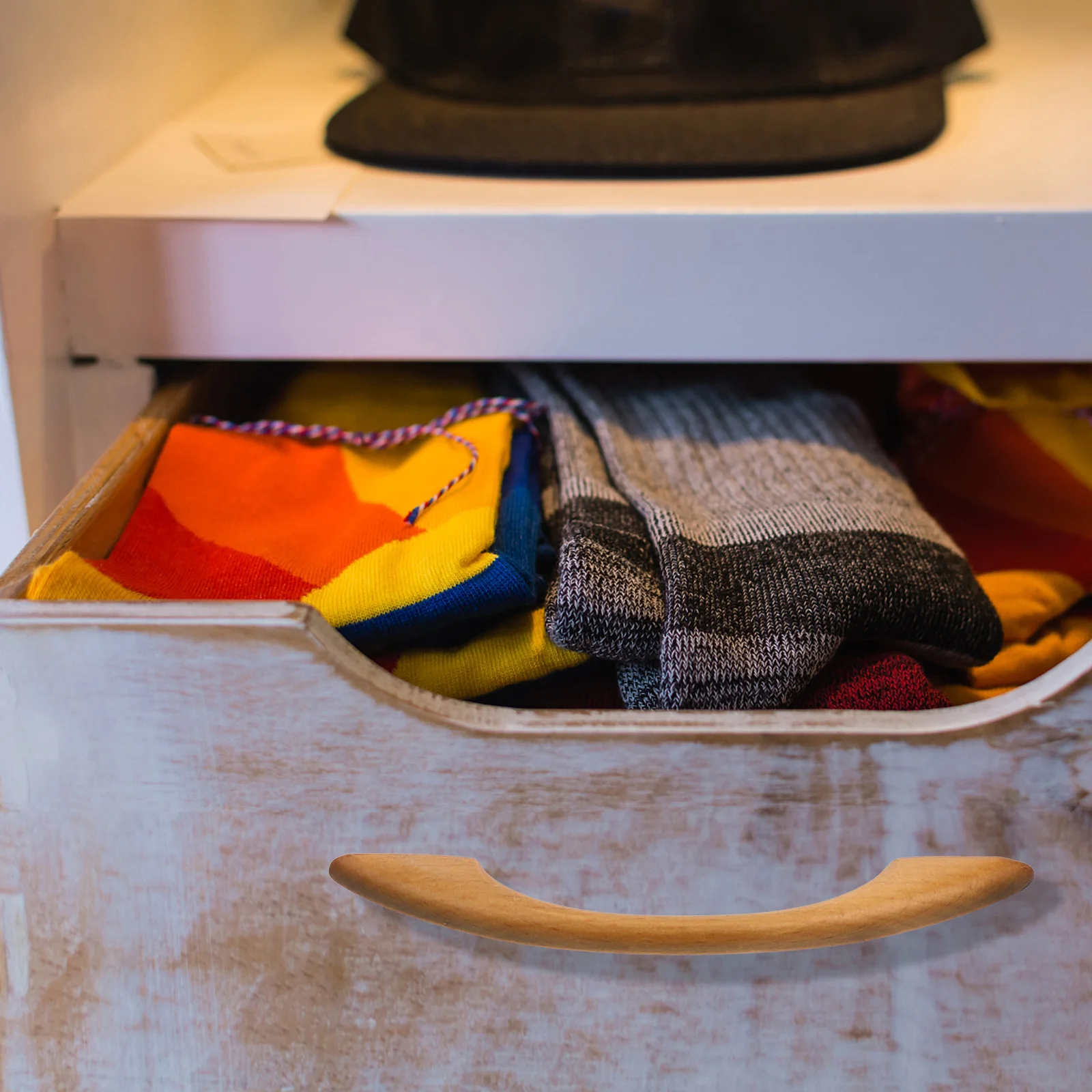 5Pcs Wooden Door Handle Simple Fashion Zinc Alloy Furniture Accessory Smooth Radian Curve Comfortable Grip Nordic Style Cabinet