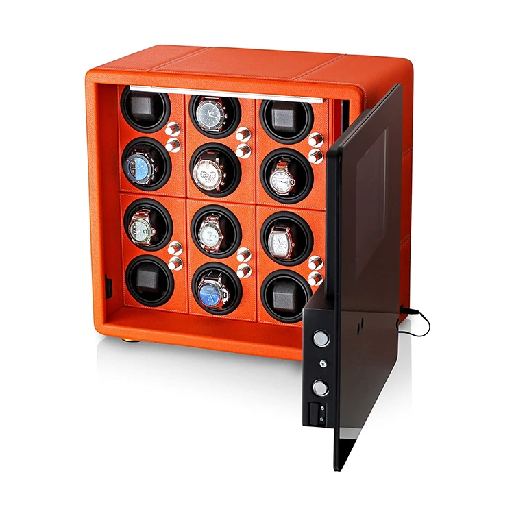 

Leather Theftproof Watch Winder Safe Cabinet for Automatic Watches Caja Fuerte