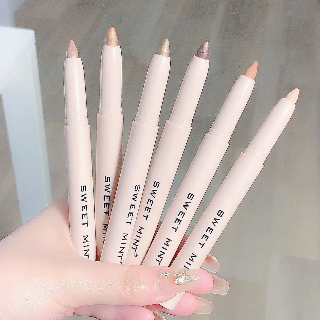 Oogschaduw Liggende Zijderups Markeerstift Verhelderende Oogschaduw Pen Koreaanse Ogen Make-Up Matte Witte Parel Hoogglans Oogschaduwstok