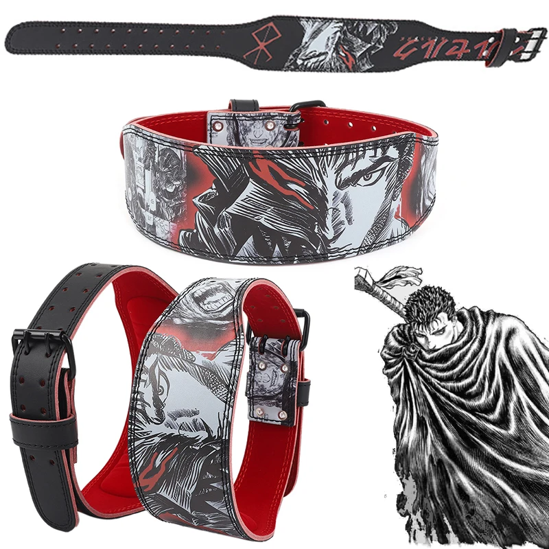 Berserk Guts Weight Lifting Belt Anime Gym Fitness Squats Belt for Men Women Sports Belts for Powerlifting Deadlift Squat Gift