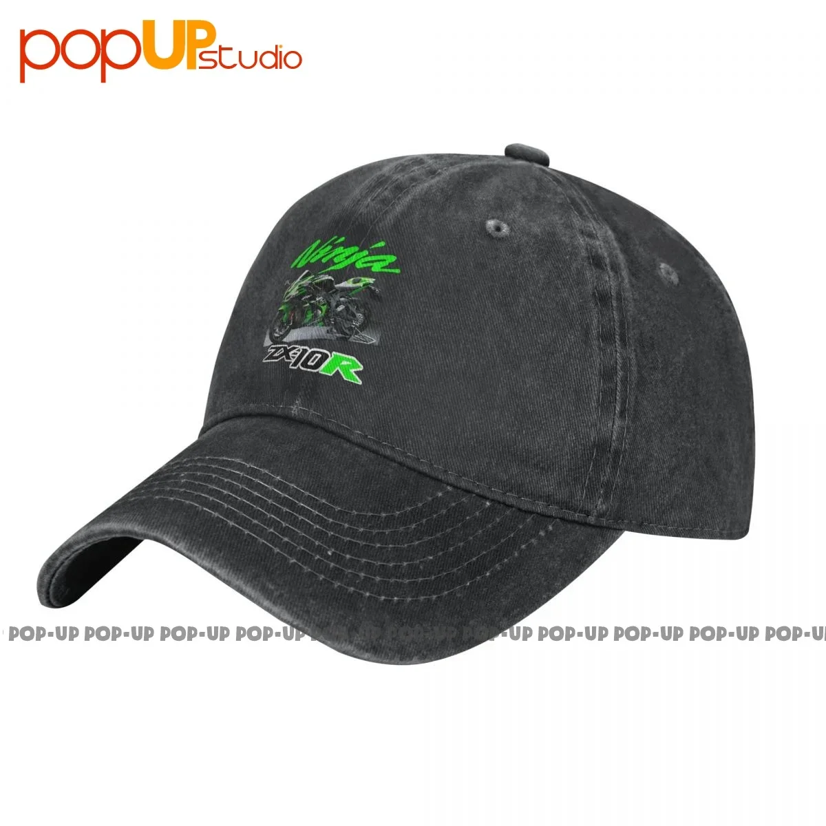 Wsbk Ninja Zx 10R & Zx 10Rr Washed Denim Baseball Cap Trucker Hats Premium Best Seller