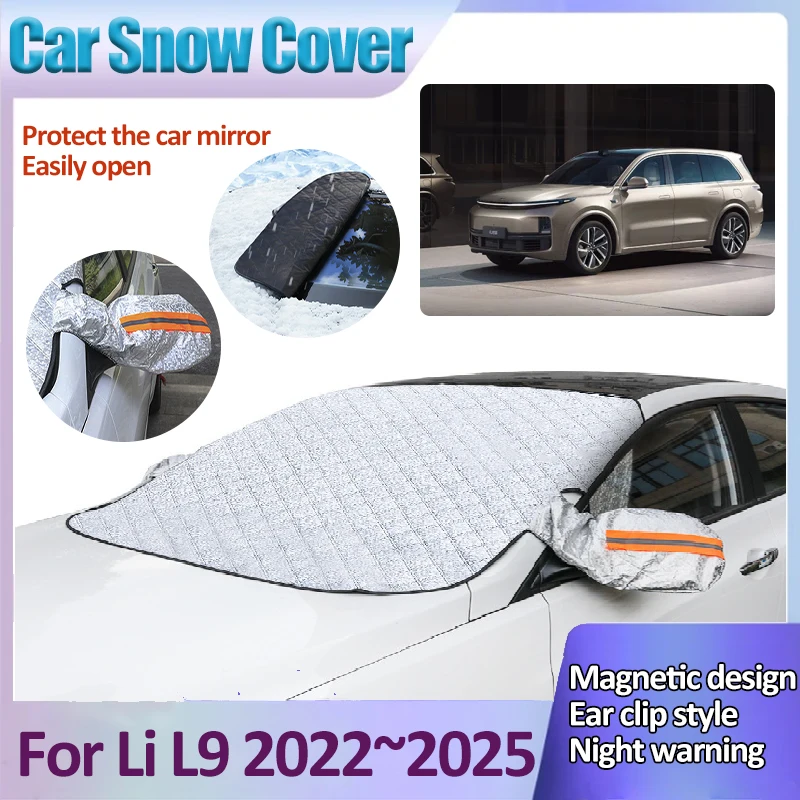 Car Snow Shield For Lixiang Li L9 2022 2023 2024 2025 Anti-Icing Rain Snow Ice Shield Sunshield Front Windscreen Car Accessories