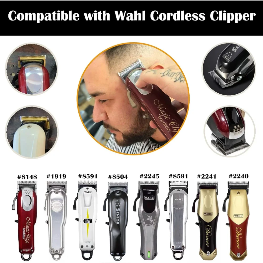 2pack 2 Hole Adjustable Hair Trimmer Parts Gold Silver Blades Compatible with Wahl 5 Star Series Cordless, Magic Clip Clipper