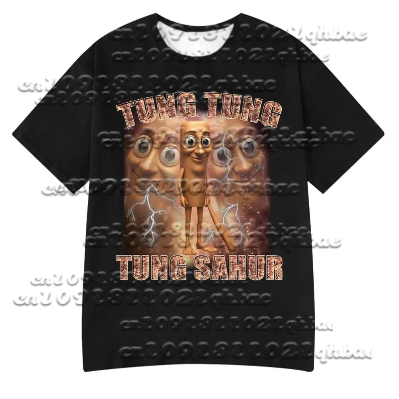 

Brainrot Tralalero Tralala Tung Sahur Bombardiro Crocodilo Fun Быстросохнущая футболка с 3D принтом Y2k Топ из Италии