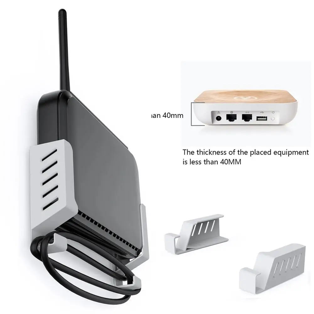 Wall Mount Holder Sturdy Stylish Shelf Space Saving Storage Organizer Bracket Stand For Wifi Router Laptop Dropship