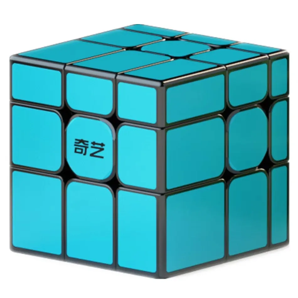 Qiyi-色の磁器ミラー磁気マジックキューブパズル、ストレス解消おもちゃ、誕生日とクリスマスのギフト、3x3、新しい