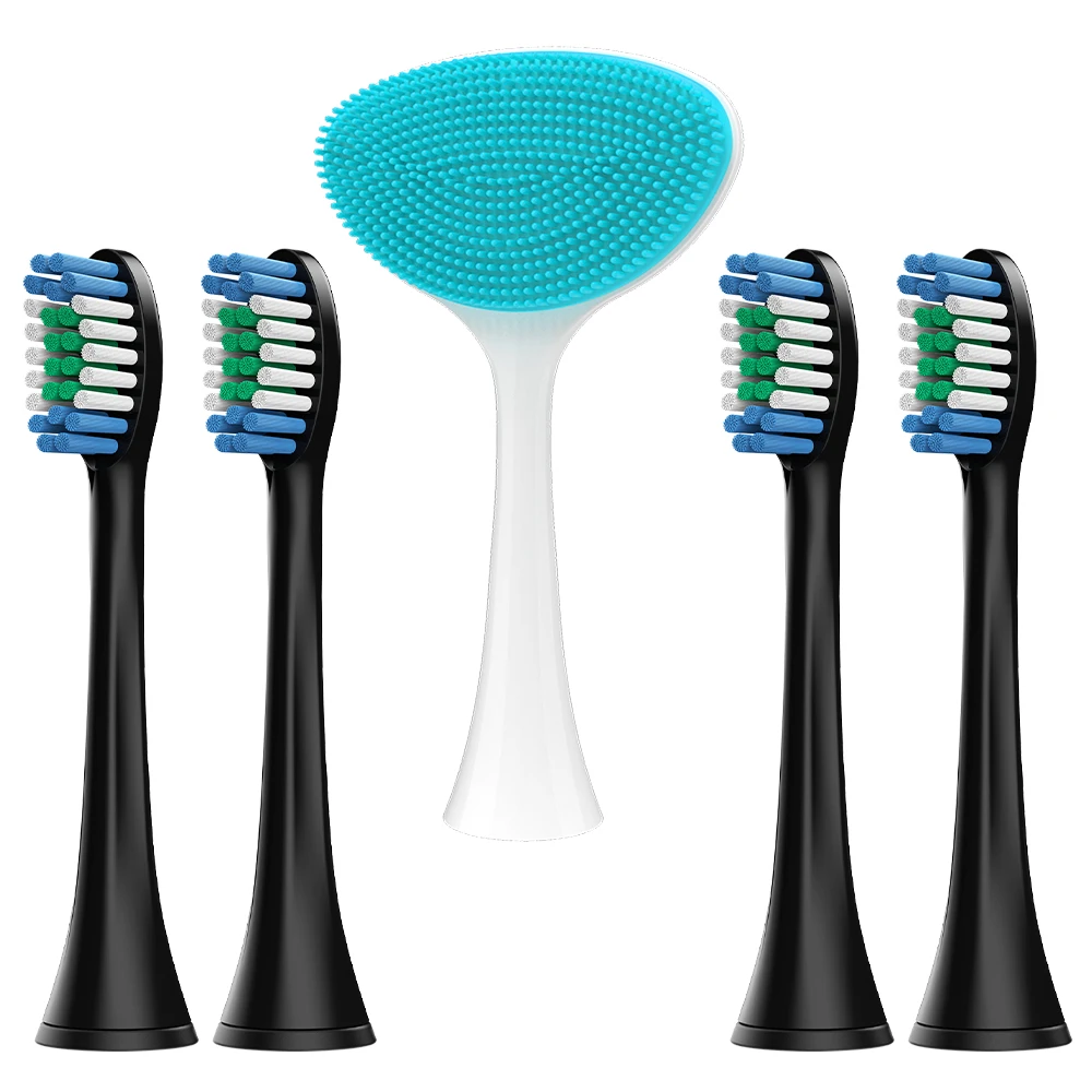 Cabezal de cepillo de dientes multifuncional y 4 cabezales de repuesto compatibles con el cepillo de dientes eléctrico Philips Sonicare, para 4100 6100