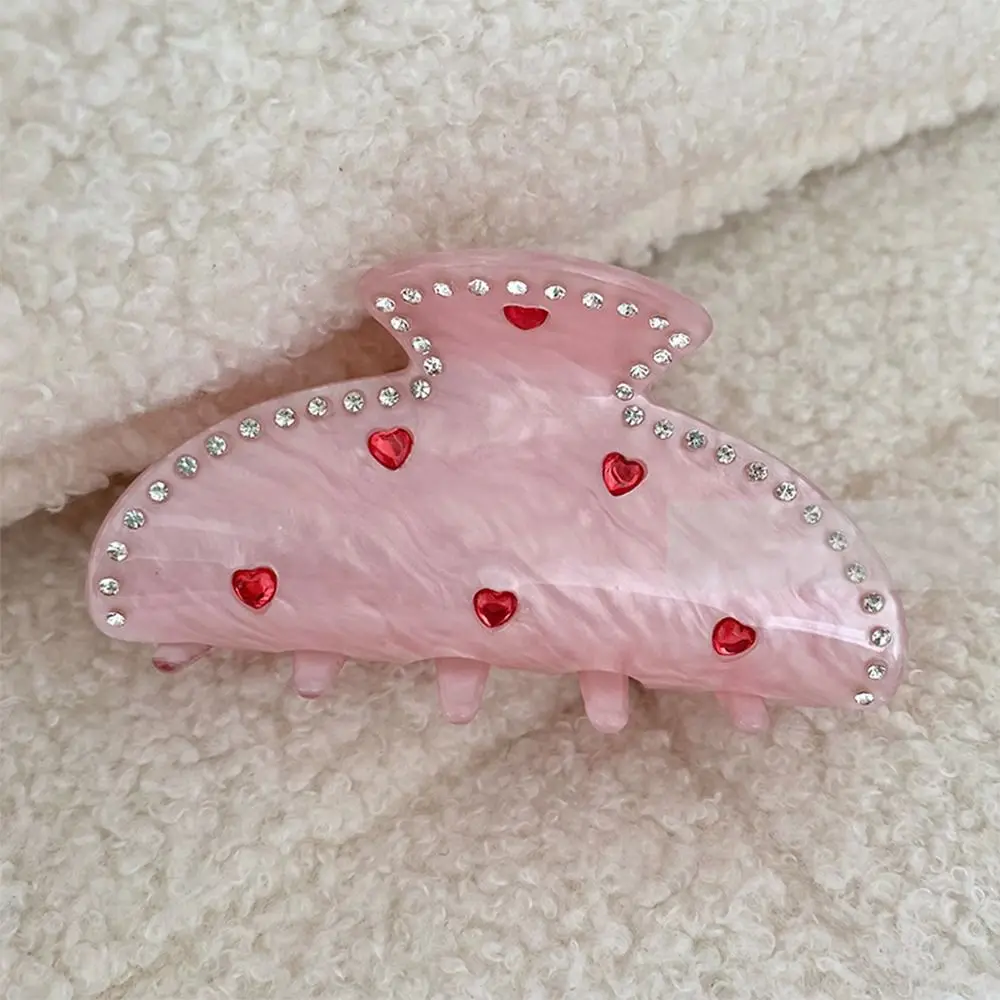 أزياء حجر الراين الحب القلب مشبك شعر مشبك شعر دبوس الشعر حمض الخليك مشبك شعر الهندسة اللؤلؤ INS القرش كليب إكسسوارات الشعر