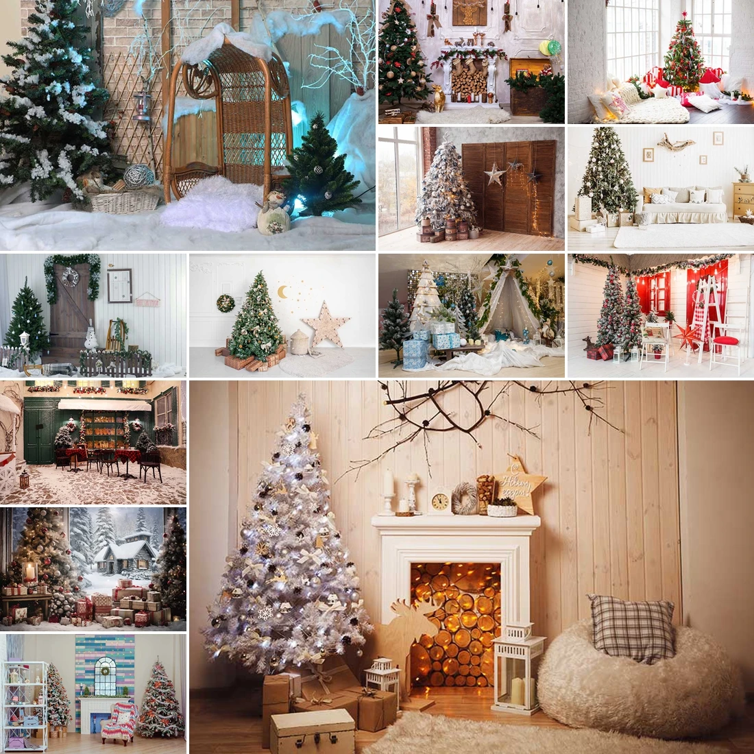

MOON.QG New Year Eve Decorations Home Photography Backdrops Sofa Interior Fireplace Floor Birthday Photo Shooting Accessories