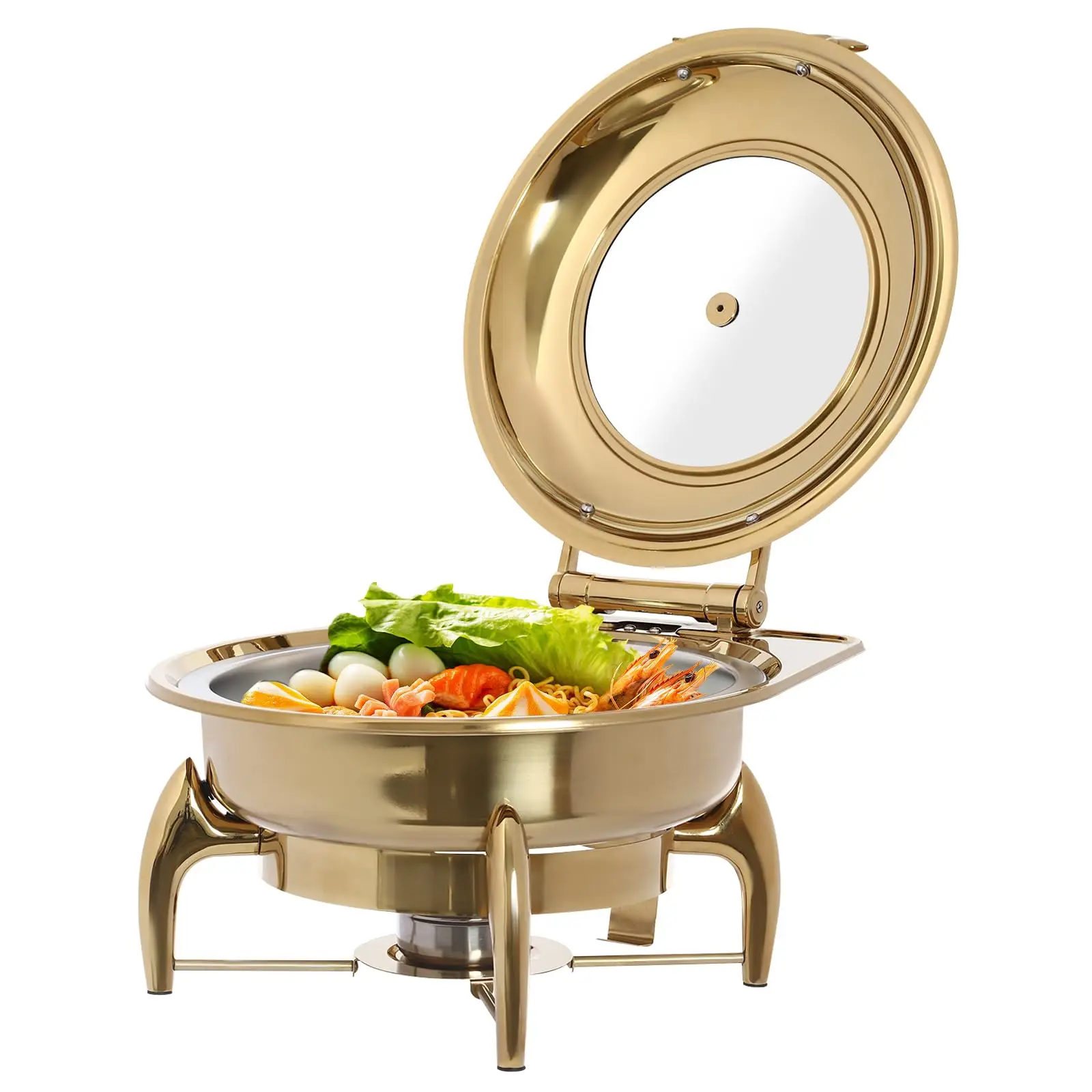 

Круглая жаровня, набор буфетных столов, жаровня из нержавеющей стали, набор подогрева для шведского стола, рулонная верхняя часть, грелка для буфет из нержавеющей стали Fo