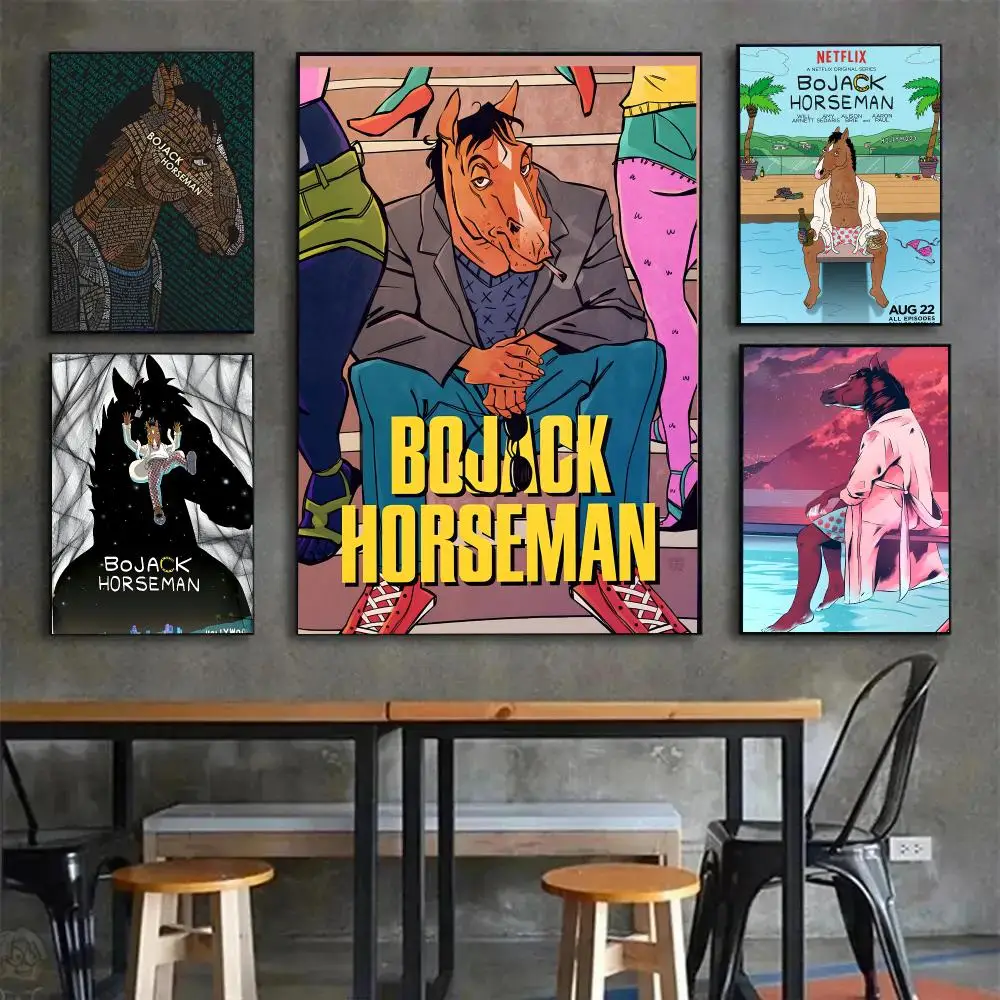 adult animation BoJack Horseman Poster Painting Wall Art Mural for Living Room Home Decor and Gifts
