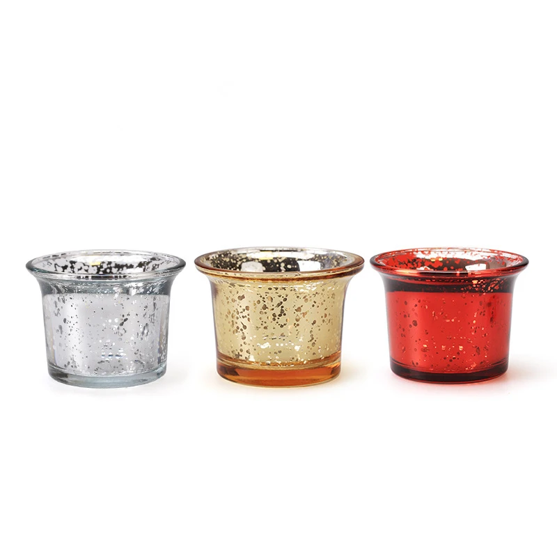 

6pcs Home Decoration Hollow Out Candle Cups Christmas Candle Cup Decorations Glass Candle Holders Candlestick