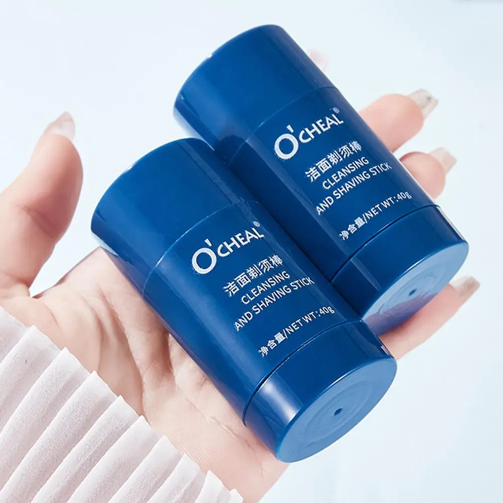 Men's Shaving Stick Deep Cleasing Smooth Gentle Not Stimulating Long-lasting Fragrance Facial Care for Men 40g R1P3