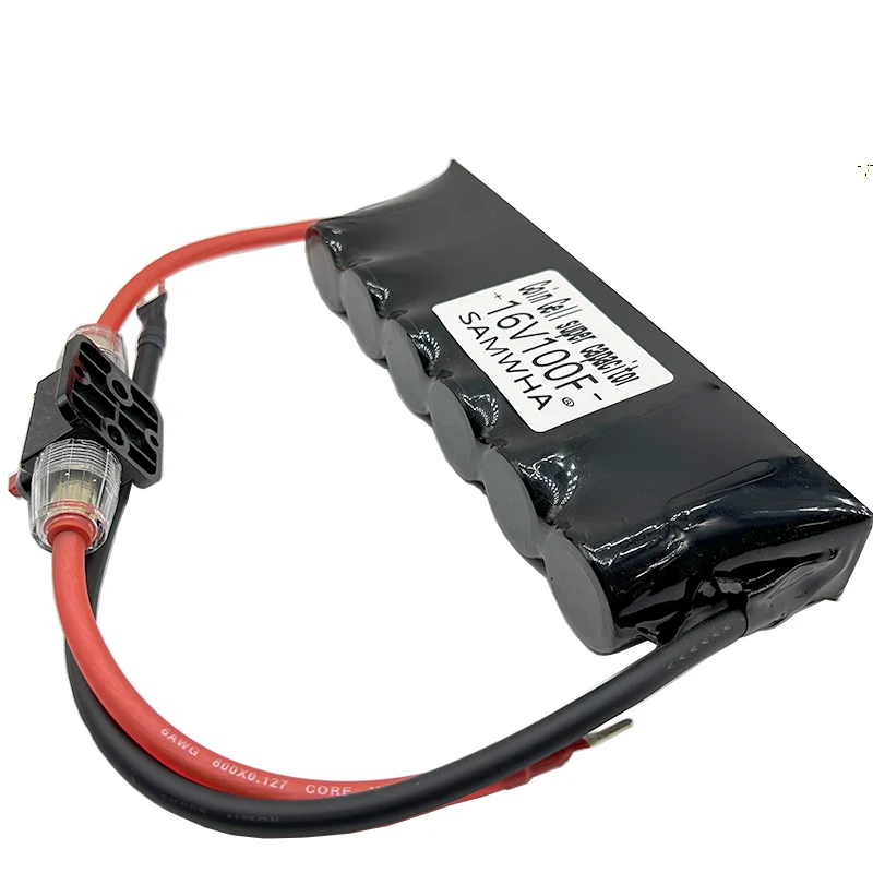 Super Farad โมดูลแบตเตอรี่ตัวเก็บประจุ16V100F วงจรเรียงกระแสสตาร์ทรถเพื่อป้องกันการประหยัดเชื้อเพลิงและการควบคุมแรงดันไฟฟ้าของแบตเตอรี่