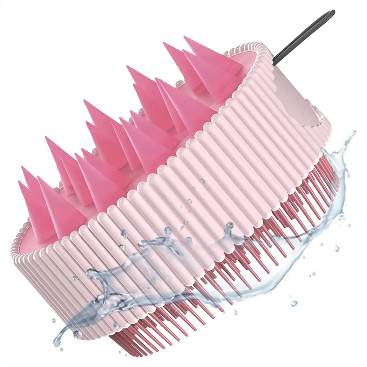 

Массажер для кожи головы, инструмент для роста волос, скруббер для кожи головы с двусторонней мягкой силиконовой щетиной, массаж для ухода за кожей головы