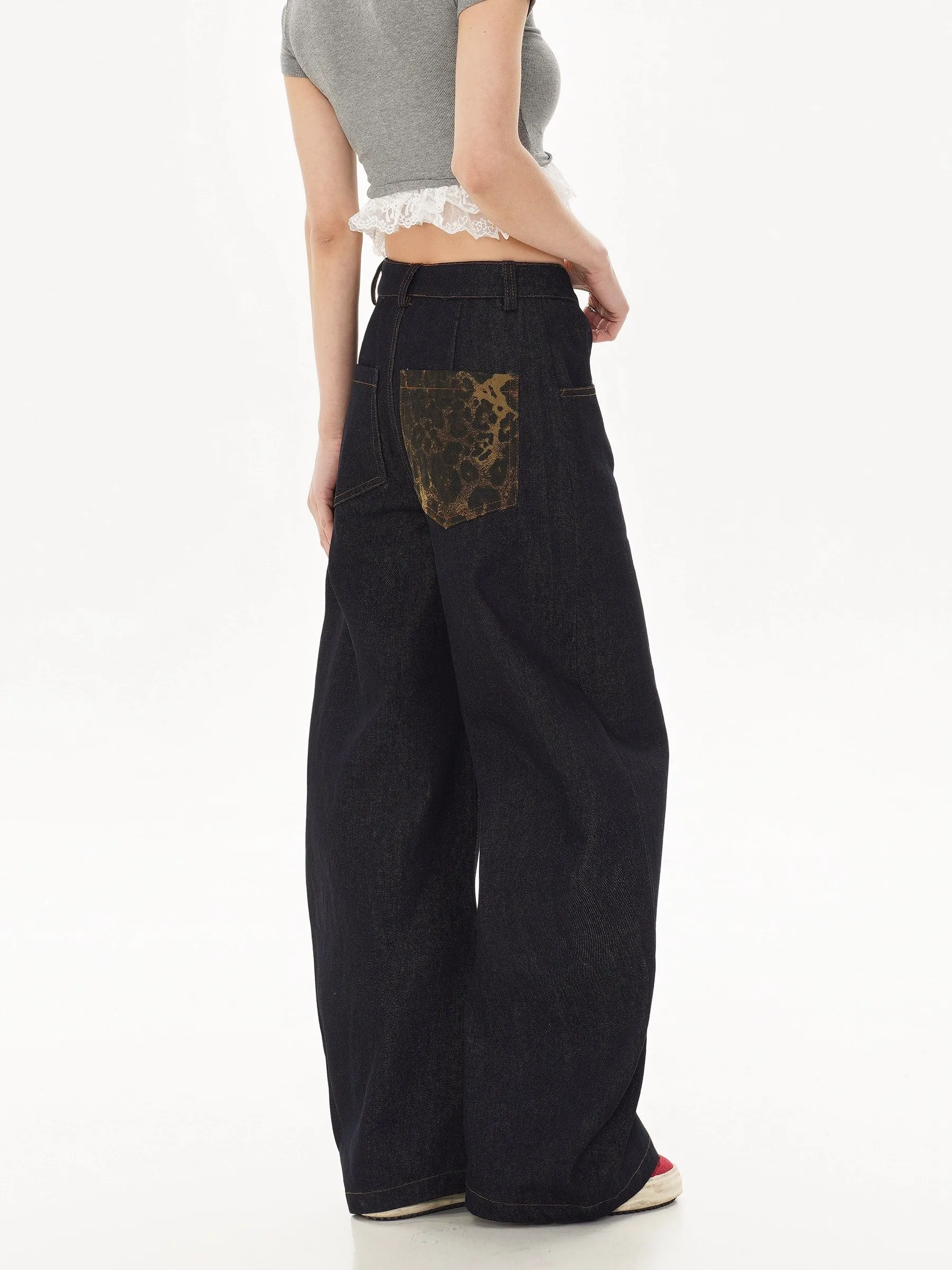 여성용 Y2k 블랙 청바지 카고 헐렁한 미적 90년대 빈티지 바지 하라주쿠 스트리트웨어 2000년대 Emo Trashy 데님 바지 의류