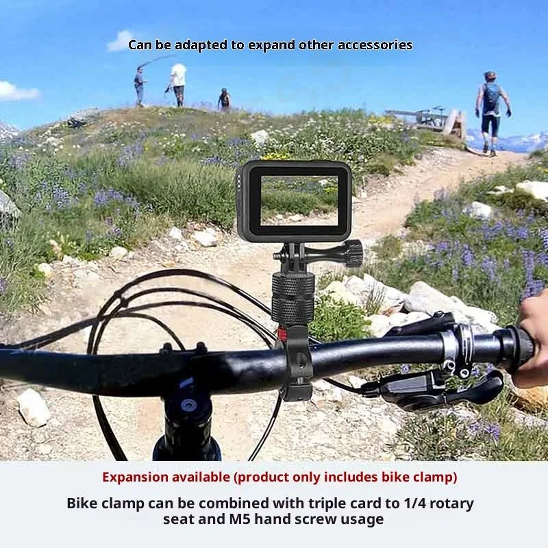 

NewMotorcycle Bicycle Handlebar Clip Holder 1/4 Screw Mount Bike Seatpost Clamp For 12 11 Camera Motorcycle Metal Bracket