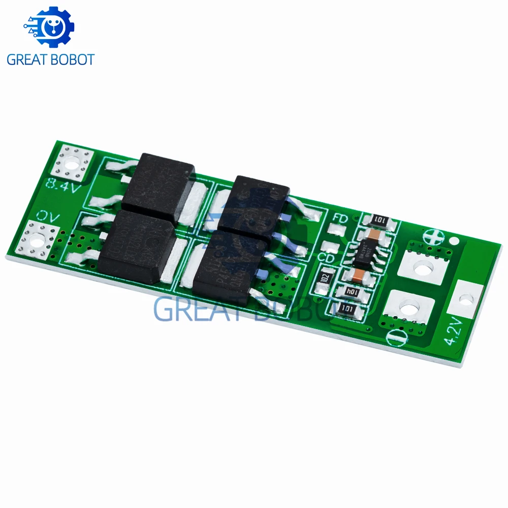 Lithium Battery Protection Board, BMS Board Standard, Balance para DIY, 2S, 20A, 7.4V, 8.4V, 18650