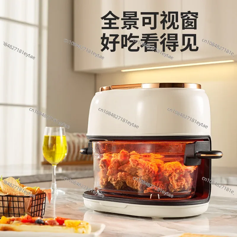 Runway air fryer, household grilled fish oil-free electric oven glass visual foreign trade electric fryer