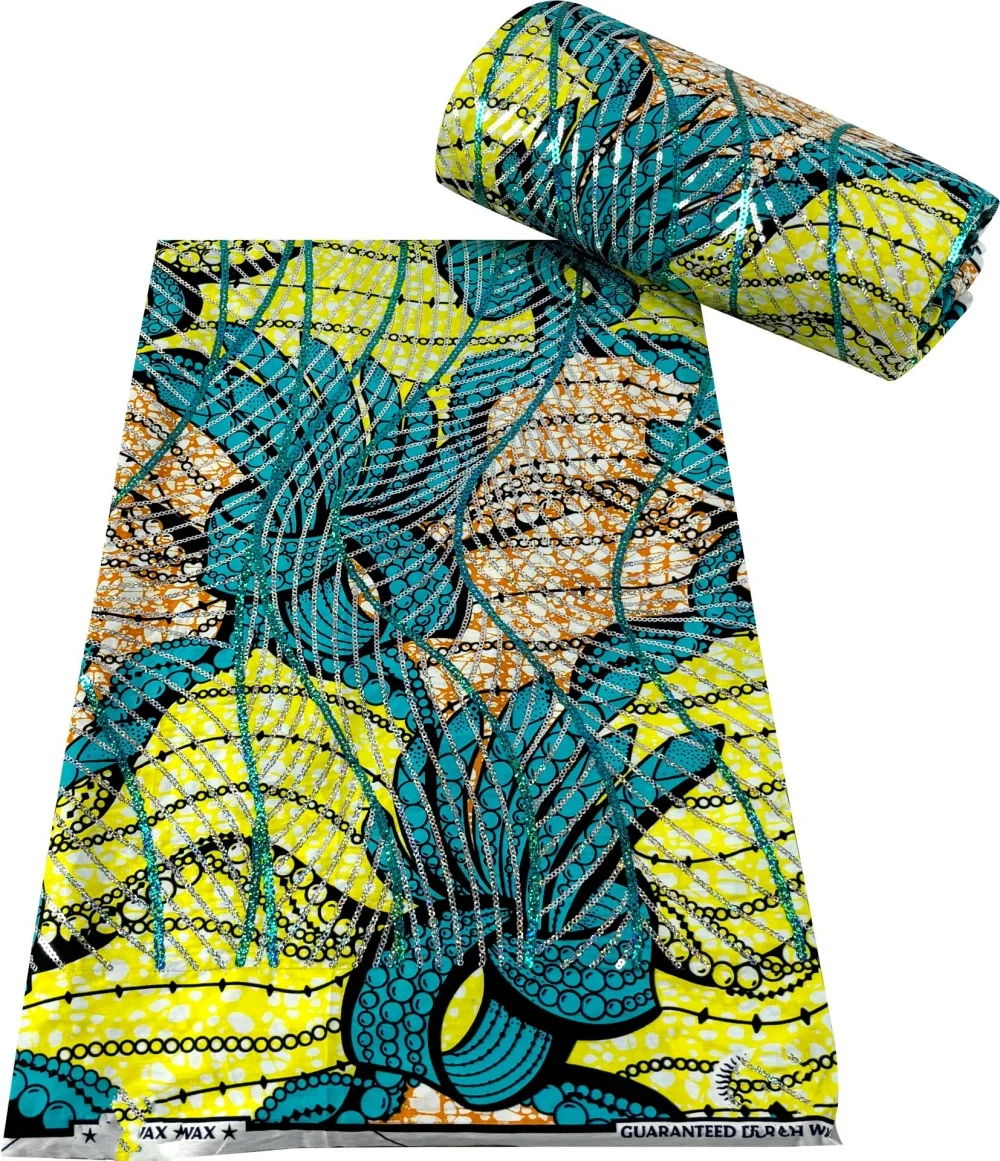 Robe africaine en tissu imprimé Ankara et Nigeria pour fête de mariage, avec paillettes brodées en cire, mise en garde, Y7, 2024