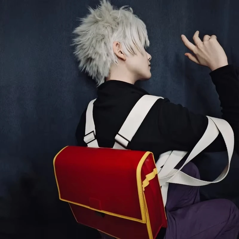 

Аниме HUNTER Killua Zoldyck, реквизит для косплея, сумка Killua, школьная сумка, красный рюкзак из искусственной кожи, товары аниме для Хэллоуина, костюм для вечеринки
