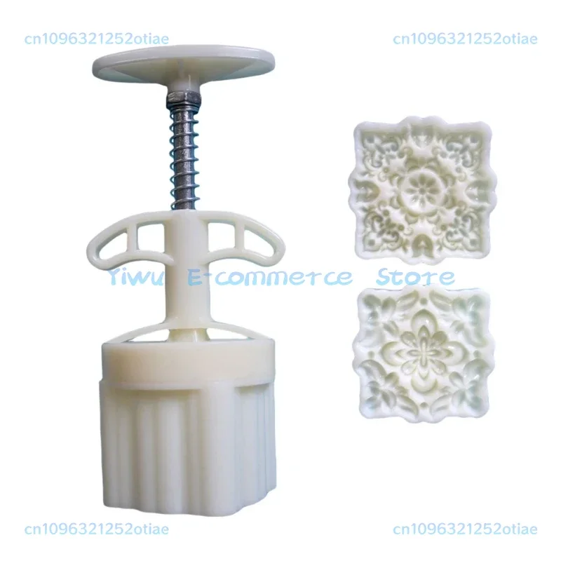 

Hand Pressure Moon Cake Mold Flower Pattern Cookie Stamps Moon Cake Maker MidAutumn Festival Cookie Pastries Tool