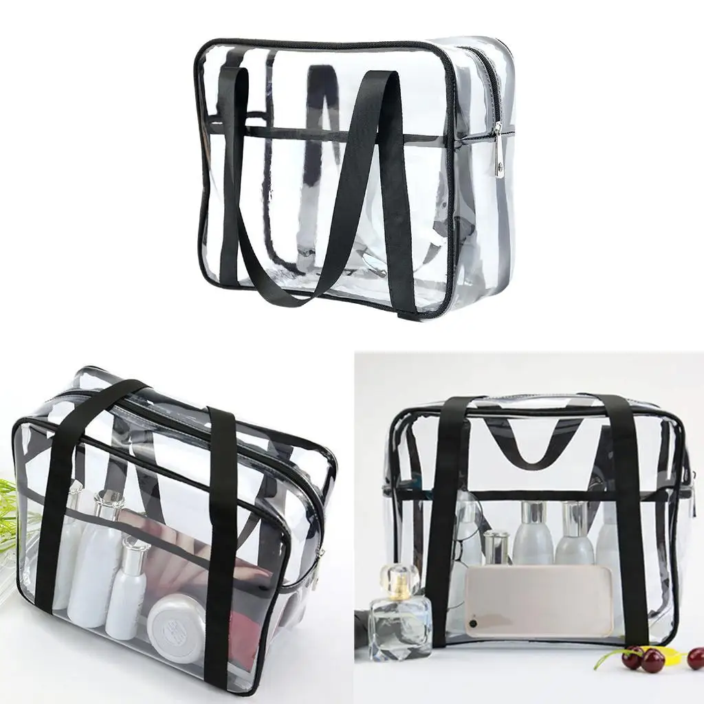 

Прозрачная сумка-тоут унисекс с молнией, сумка для кемпинга и походов, сумка-мессенджер через плечо, сумка для хранения косметики, органайзер для ванных принадлежностей, дорожные сумки