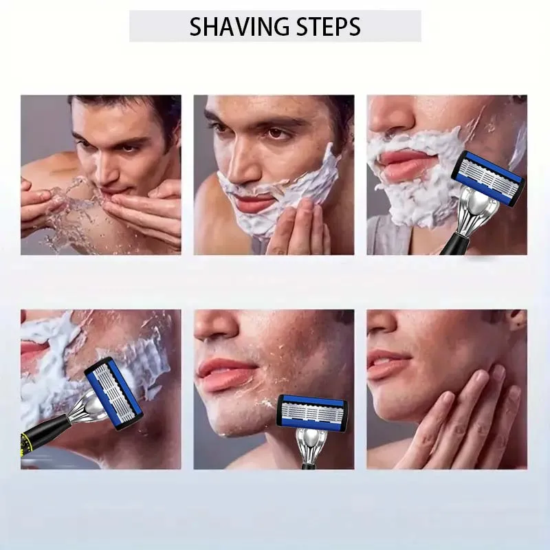 ماكينة حلاقة رجالية عصرية: شفرات حادة، مقبض مضاد للانزلاق، ماكينة حلاقة فائقة النعومة وغير مؤلمة. ماكينة حلاقة يجب اقتناؤها للرجال #2