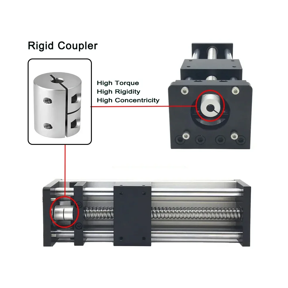 Acoplamiento rígido de 25mm de longitud, acoplador de eje de embrague de Motor, máquina de grabado, acoplamiento de servomotor, orificio interior de 6/6, 35/8/10mm para CNC