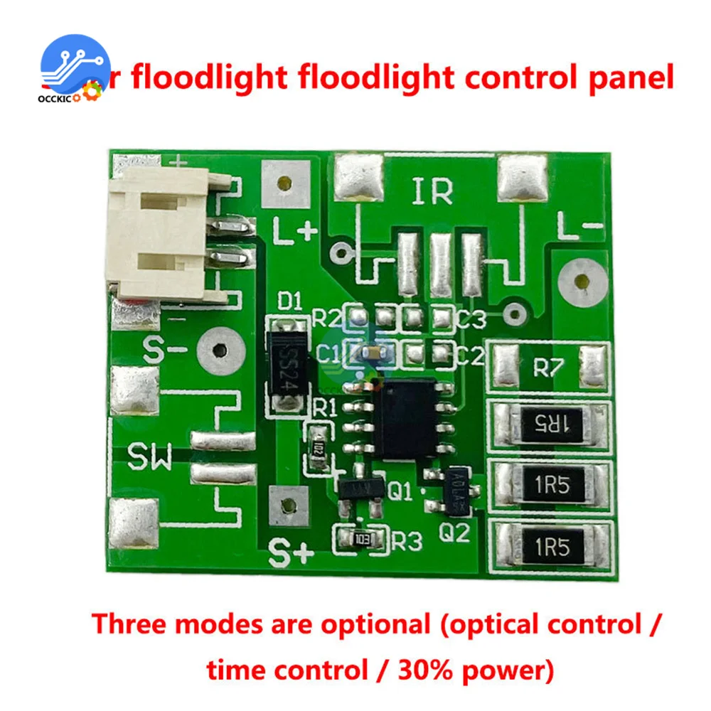 Spotlight 3.7V วงจรบอร์ดคอนโทรลสมาร์ทกลางแจ้ง LED Light สำหรับพลังงานแสงอาทิตย์ไฟภายนอกอาคาร