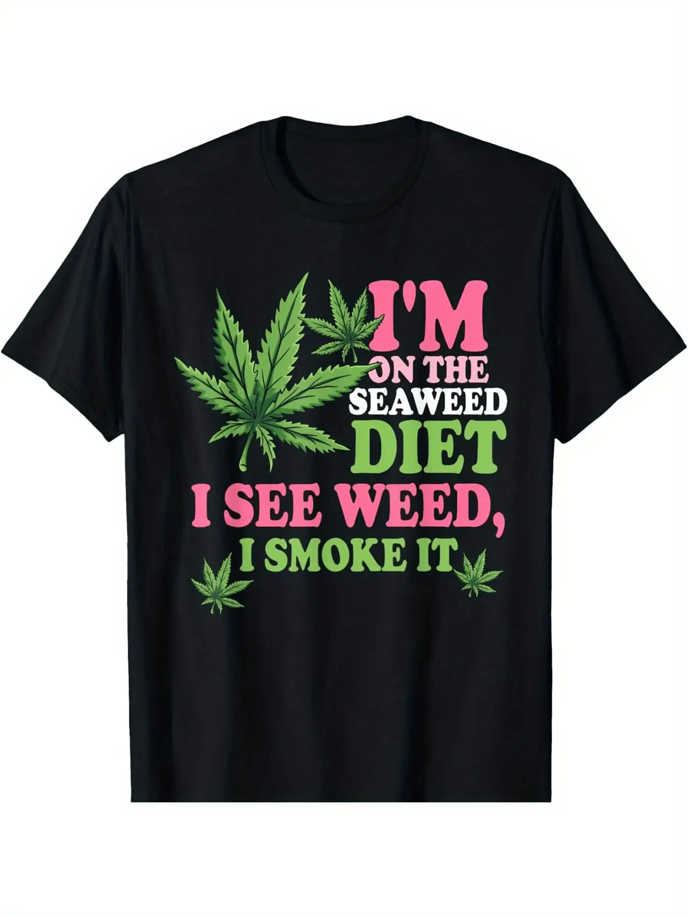 Camiseta con dieta de algas marinas, suave y transpirable, diseño divertido para hombre, bricolaje, algodón, cómoda, informal, deportiva, Halloween, regalo de Navidad