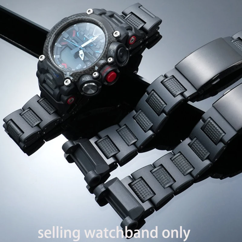 DIY Plastic Steel Watch Strap for Casio 5635 Aviation Dominator GR-B200 Lightweight Plastic Steel Watch Strap Men's Shuo Steel W