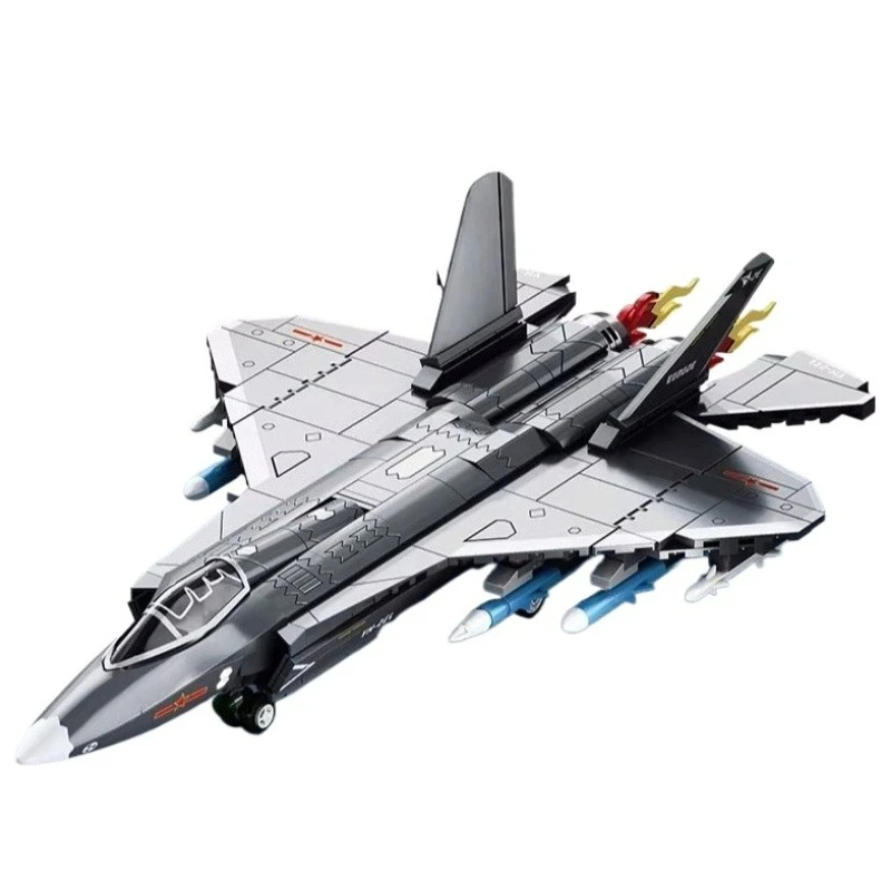 

SEMBO BLOCK J-35 Carrier-Based Fighter Building Blocks Chinese Toy Model for Collection Military Ornament Assembling Toy