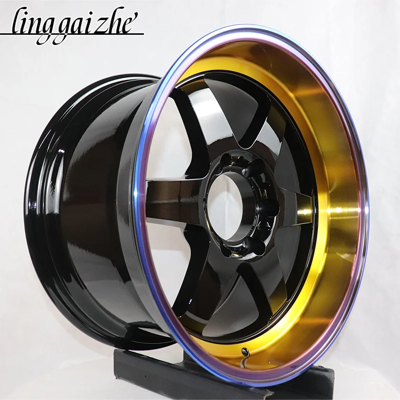 Deep lip 18 inch PCD139.7 for Suzuki jimny &LADA NIVA 4*4 off-road alloy wheel hub manufacturer rims gloss black + milling