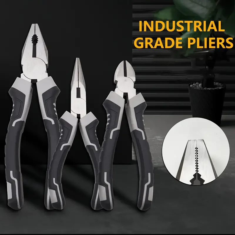 Industrial Grade 6/8 Inch Wire Pliers Sharp Large Opening Stripping Pliers Multifunctional Hardware Manual Tools