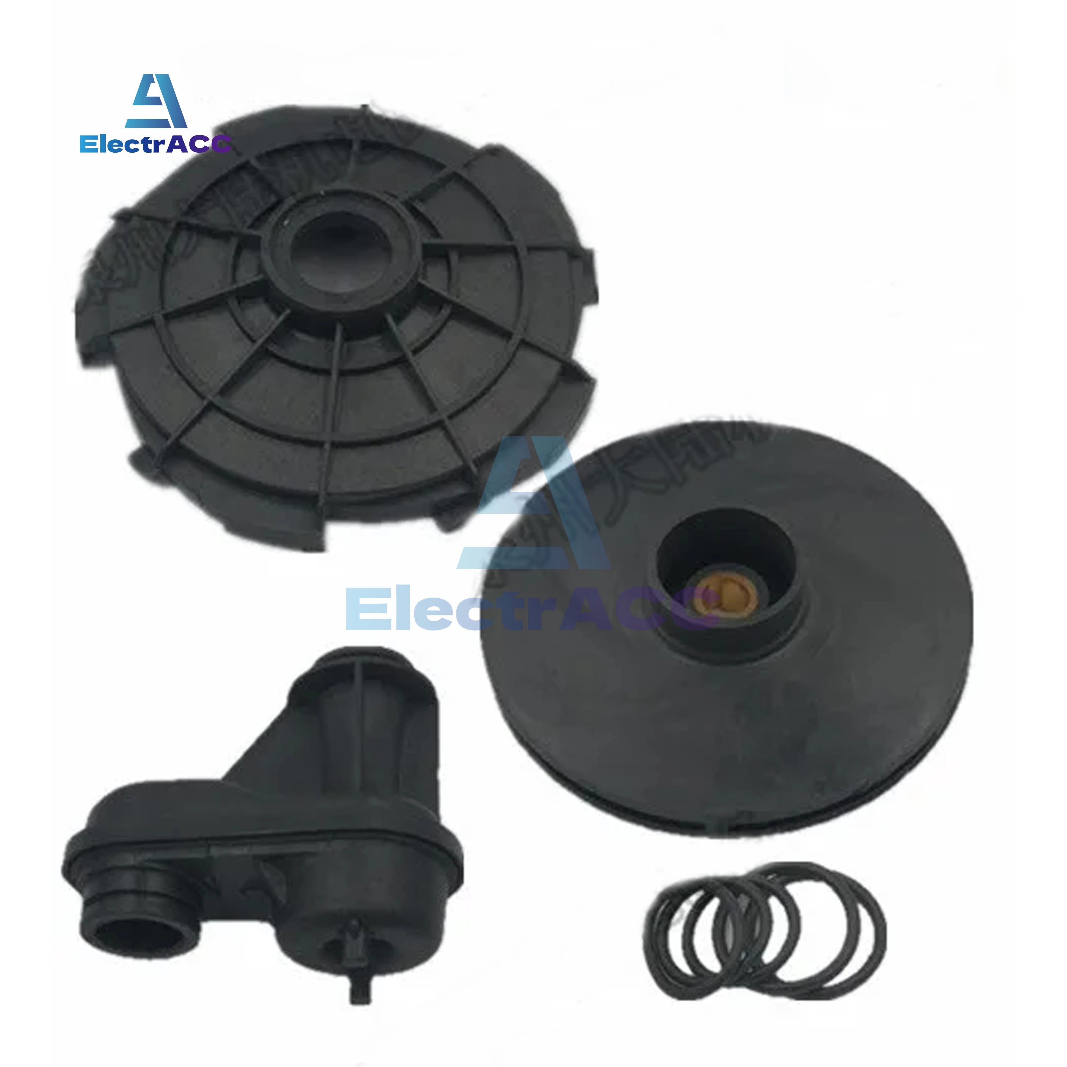 Jet Pump Accessories 370-750W Self-priming Jet Pump Impeller Engineering Plastic Guide Vane Conduit