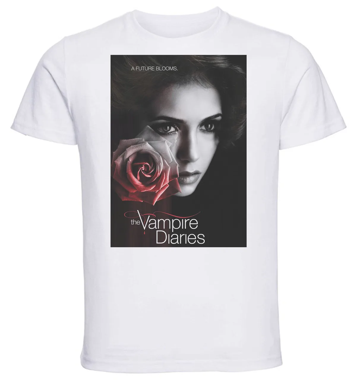 Camiseta blanca Unisex, Playbill, serie de TV, The Vampire Diaries Variant 03