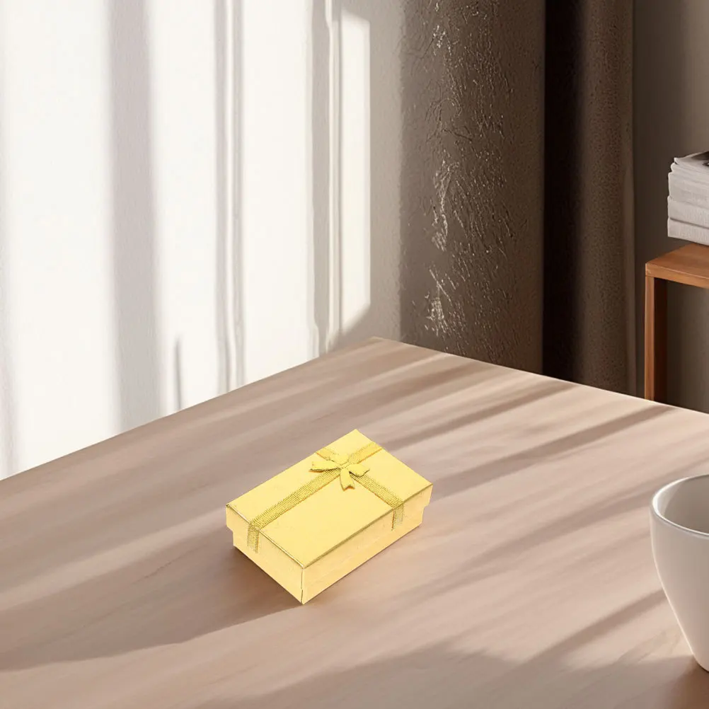 10Pcs Jewelry Packaging Boxes Heart Pattern Cardboard Small Jewelry Boxes for Rings Earrings Necklaces Presents