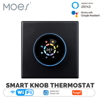 MOES Tuya WiFi Smart Home Heating Knob Thermostat Temperature Controller Water Gas Boiler Electric Heating For Alexa Google Home