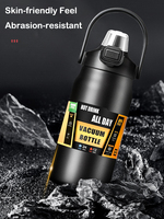 1500ML Outdoor Portable Thermos with Straw 304 Stainless Steel Thermal Mug Sports Vacuum Flasks Cold and Hot Water Bottle