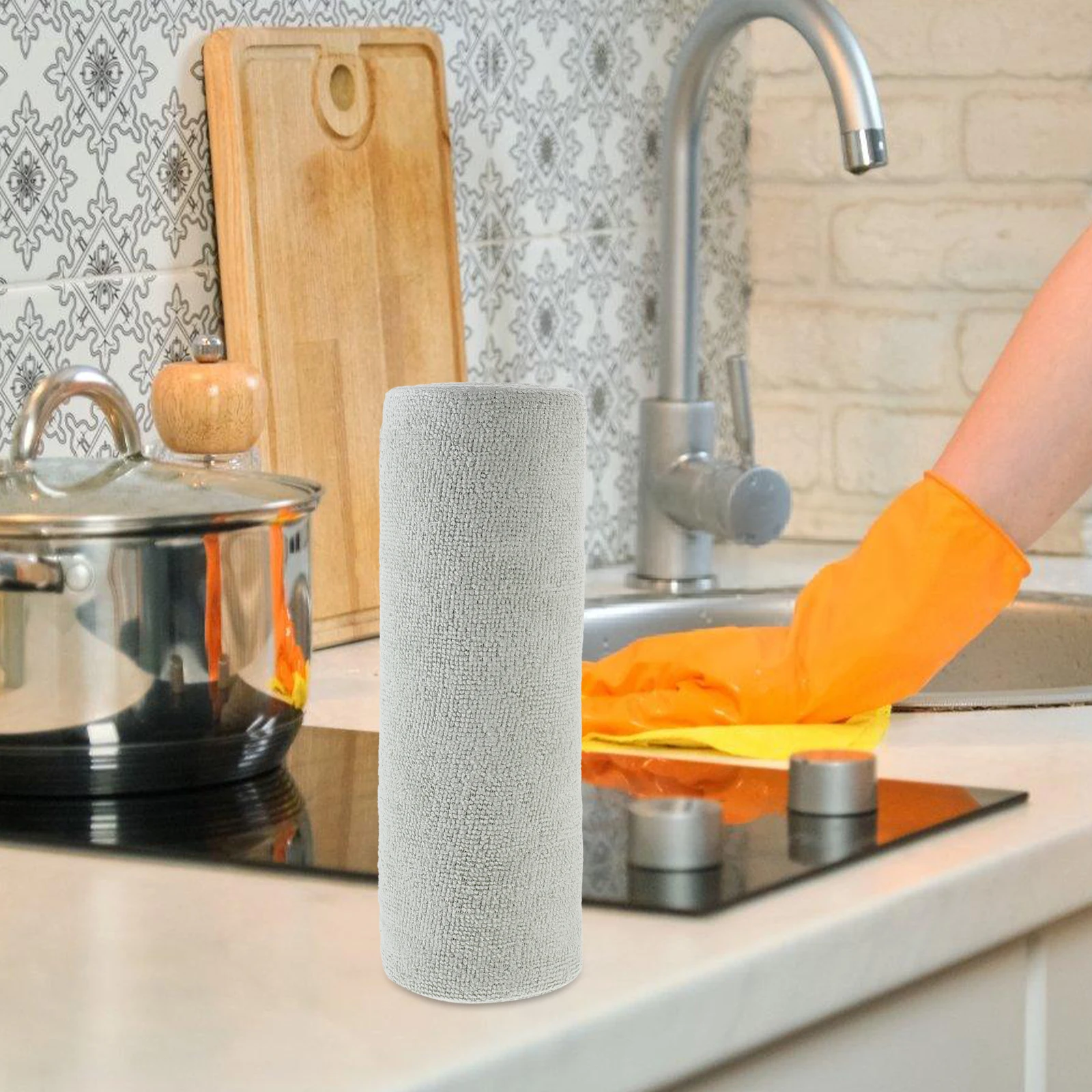 

Absorbent Towel Wash Rags for Kitchen Clean Reusable Cleaning Cloths Fiber