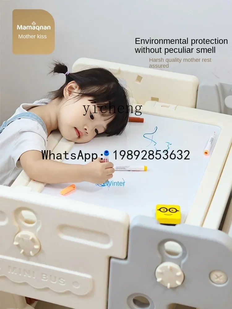 ABC Kinder Multifunktionaler Bausteintisch Arbeitstisch Baby Lernspielzeug Spiel Lego Tisch