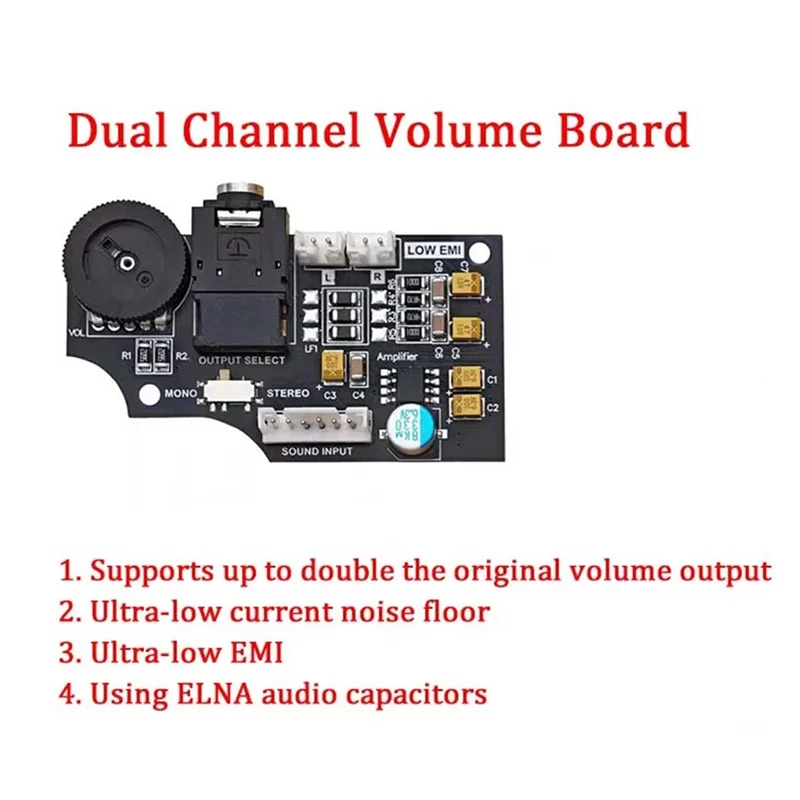 X12A-Dual Channel Volume Audio Board PCB Board Motherboard For GG Gaming Console Replacement Parts