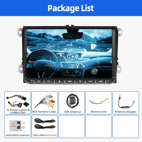 Ainavi bilradio för Volkswagen VW Caddy 2005-2019 trådlös Carplay Android Auto bilmultimedia 4G-spelare DSP 48EQ GPS HDMI 2DIN 10 best sales VW Caddy-radio - №7