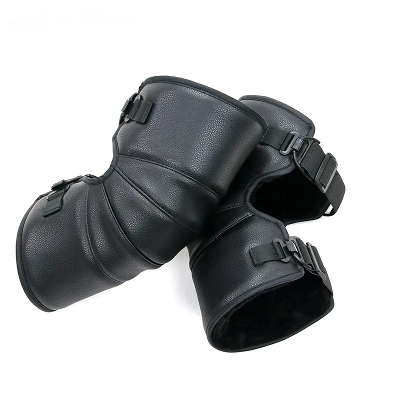 Motorcycle Warm Kneepad Motorbike Riding Knee Pads Windproof Winter Outdoor Knee Protective Guard PU Leather Waterproof