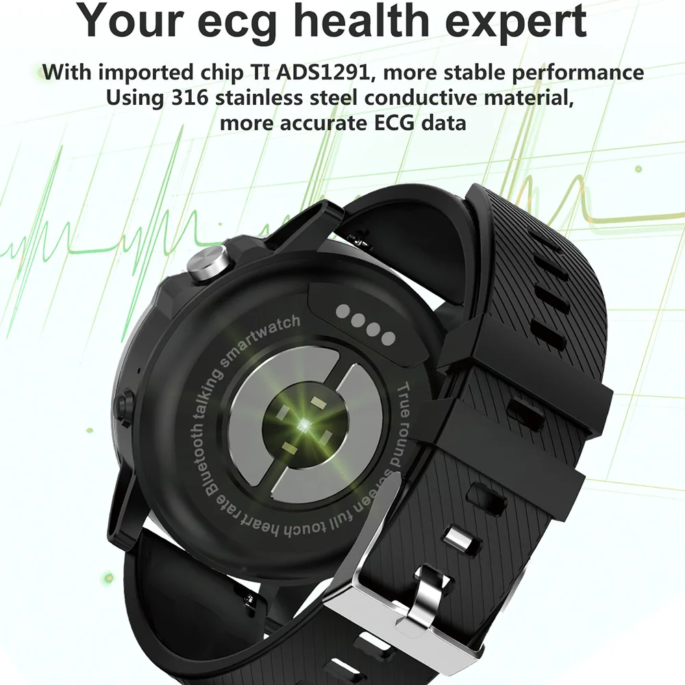2025 New Blue Tooth Call Smart Watch ECG PPG AI Diagnosis Real Time Heartrate Blood Pressure Monitor Local Music Play Smartwatch