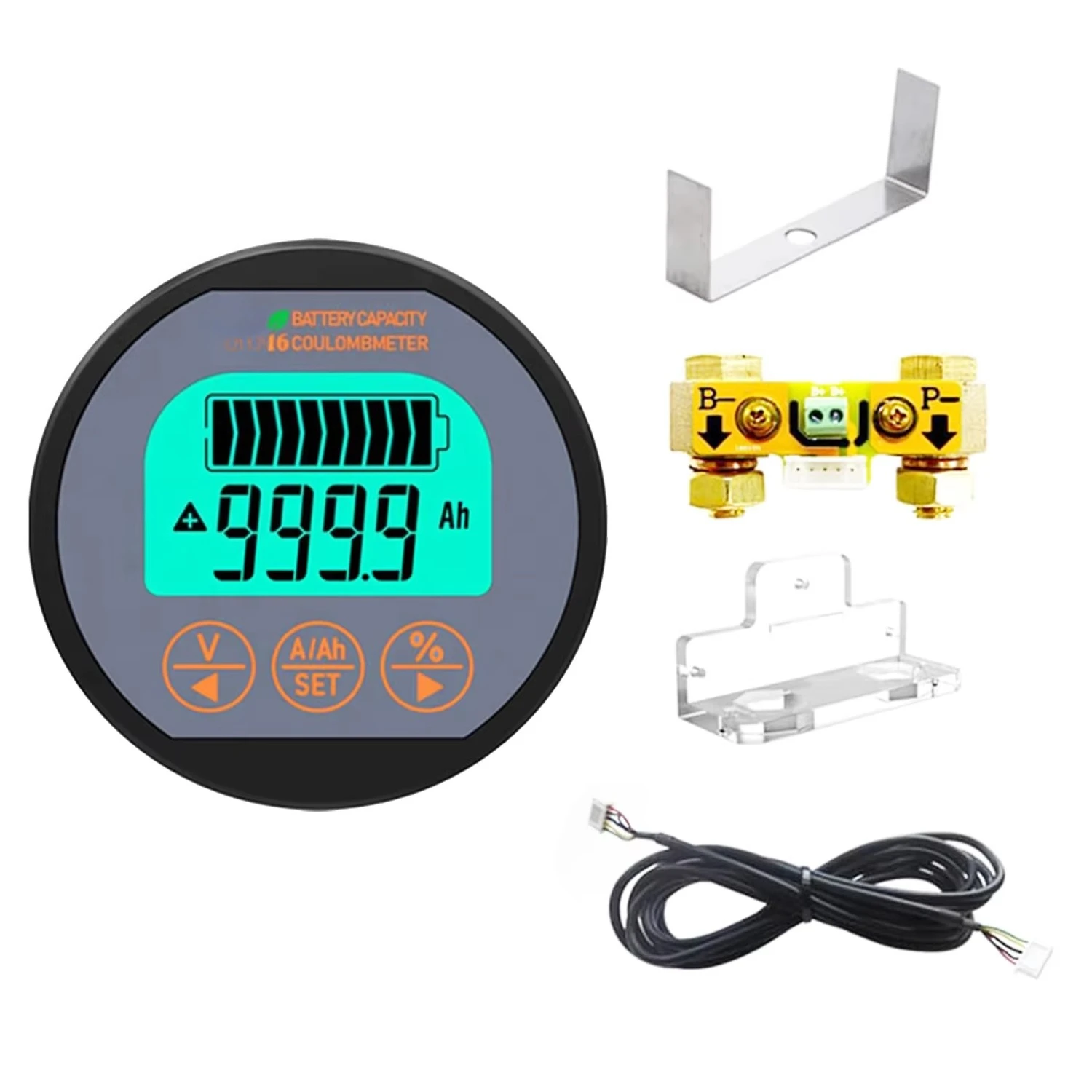 

DC 12V 24V 36V 48V 72V Battery Meter Battery Capacity Voltage Monitor Gauge Indicator Lead-Acid&Lithium Ion Battery Tester